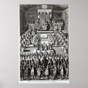 Drottning Elizabeth mig och parlament Poster