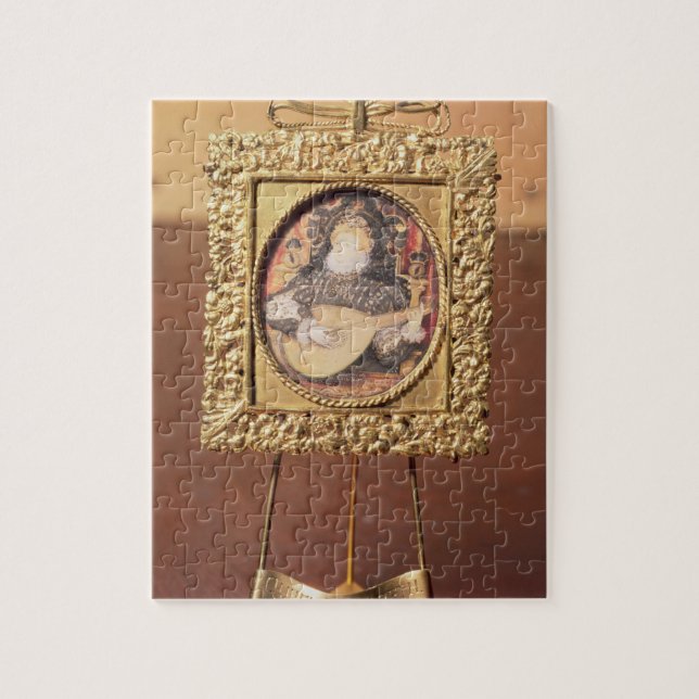 Drottning Elizabeth mig som leker luten (miniatyr Pussel (Vertikal)