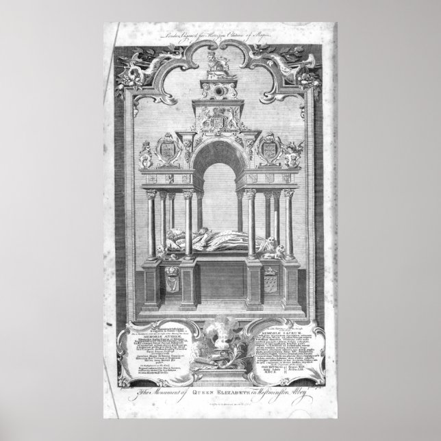 drottning Elizabeth Monument Poster (Framsidan)