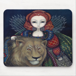 "Drottning Elizabeth och en lejona" Mousepad Musmatta