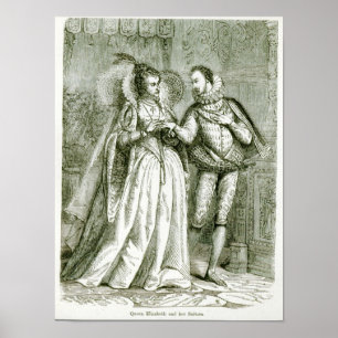 Drottning Elizabeth och henne friare Poster