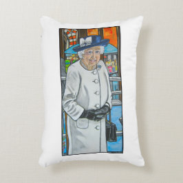 Drottning Elizabeth på Paddington Station Prydnadskudde