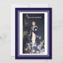 drottning Elizabeth Porträtt Inbjudningar