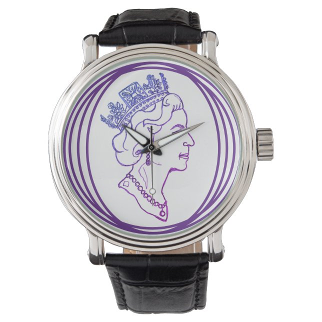Drottning Elizabeth-profil Armbandsur (Framsida)