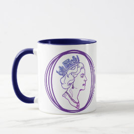 Drottning Elizabeth-profil Mugg