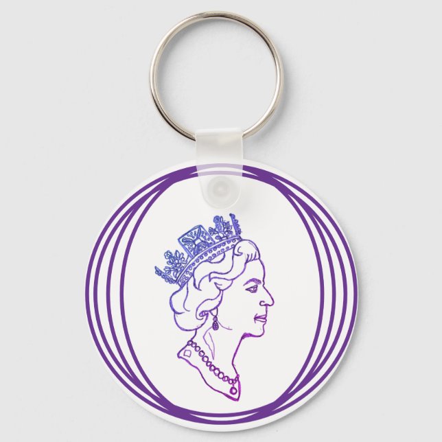Drottning Elizabeth-profil Nyckelring (Baksida)