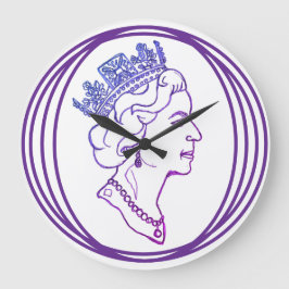Drottning Elizabeth-profil Stor Klocka
