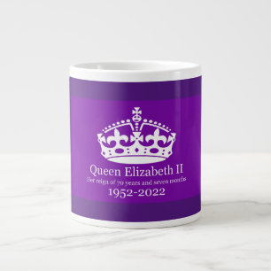 drottning Elizabeth Reign i 70 år Jumbo Mugg