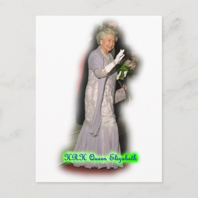 DROTTNING Elizabeth Vykort (Framsida)