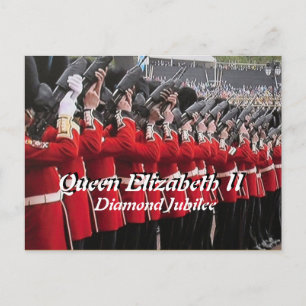 Drottning Elizabeths diamantjubileums salutskott v Vykort