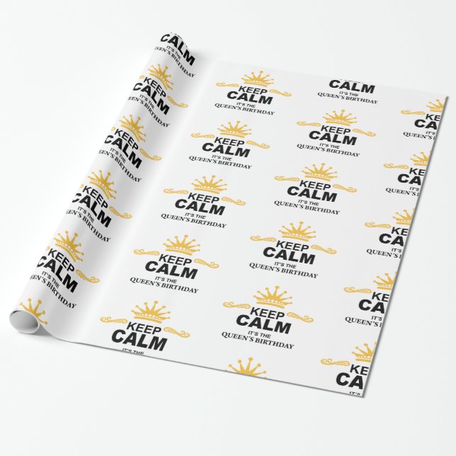 Drottning födelsedag Papprare Presentpapper (Utrullad)