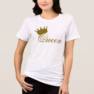Drottning Grafisk Kvinnors Premium Komfort T Shirt
