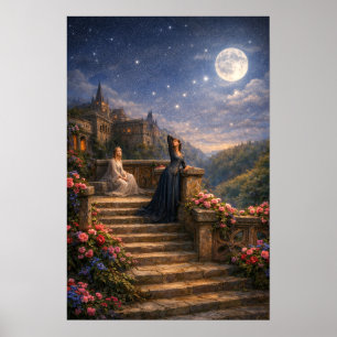 Drottning Guinevere tittar på stjärnorna Poster
