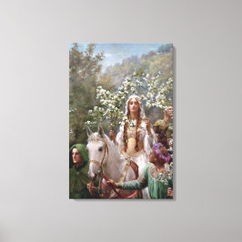 Drottning Guineveres Majfirande (av John Collier) Canvastryck