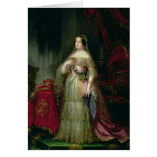 Drottning Isabella II av Spanien Hälsningskort