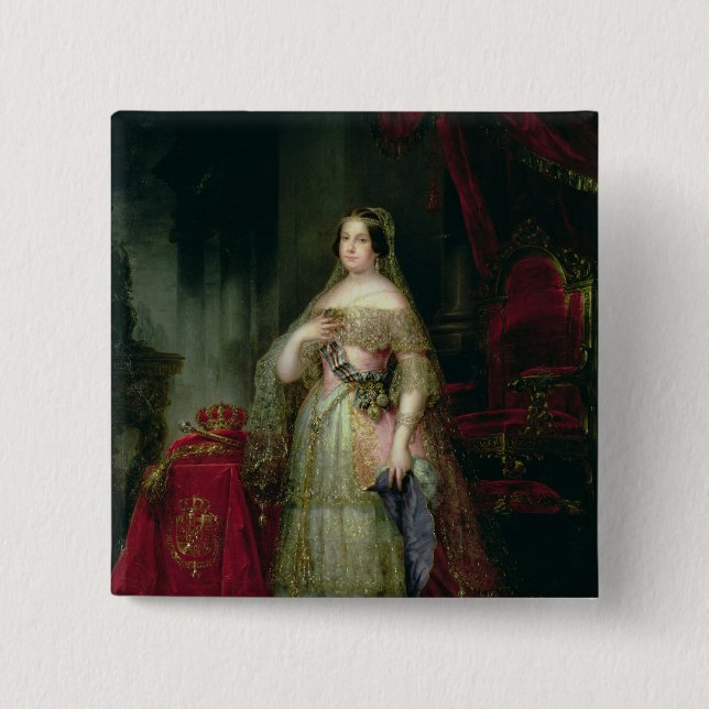 Drottning Isabella II av Spanien Knapp (Framsida)