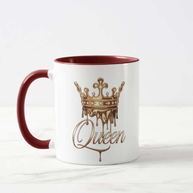 Drottning Krona Elegant Kunglig Prinsessa Design Mugg (Vänster)