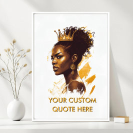 Drottning Krona Porträtt-Skapa Din Egen Motivering Poster