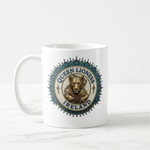 Drottning Lejonhona. Irland Kaffe Mugg