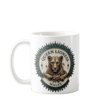 Drottning Lejonhona. Wales Kaffe Mugg