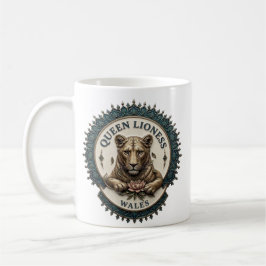 Drottning Lejonhona. Wales Kaffe Mugg