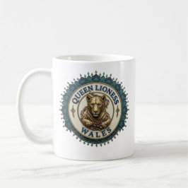Drottning Lejonhona. Wales Kaffe Mugg