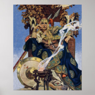 Drottning Maeve Krigardrottning Fantasykonst Poster