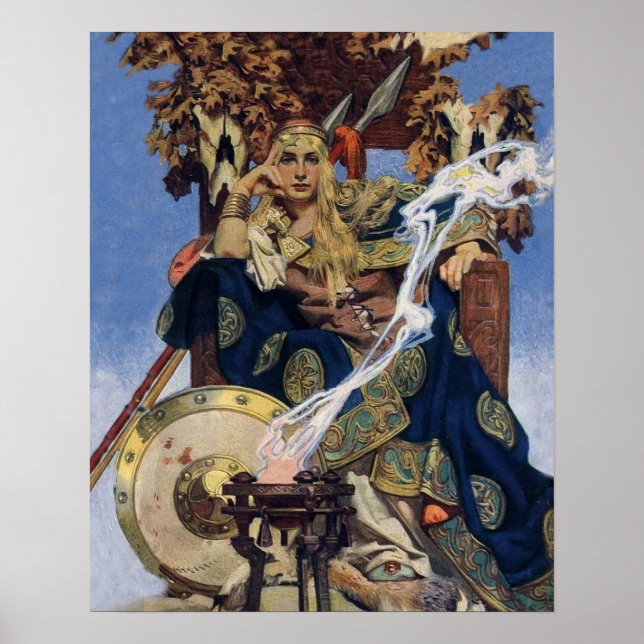 Drottning Maeve Krigardrottning Fantasykonst Poster (Framsidan)