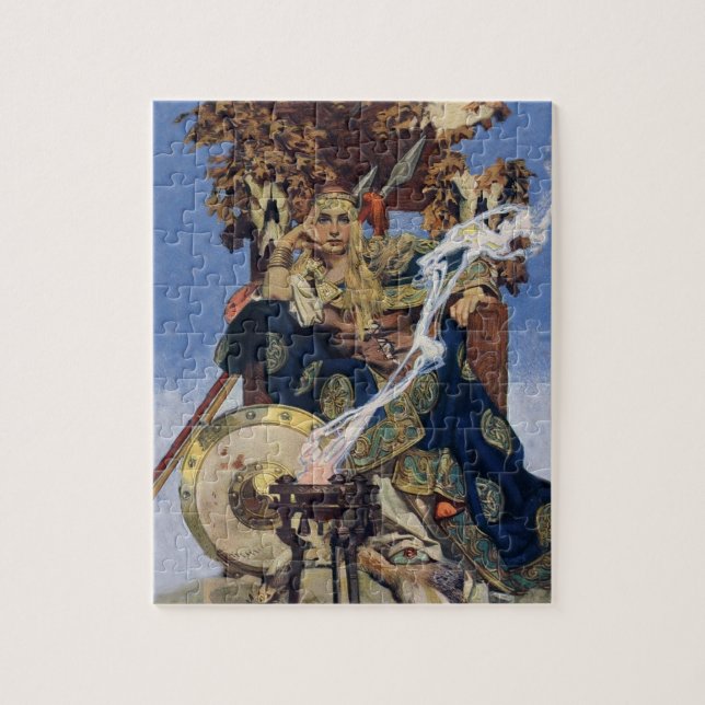 Drottning Maeve Krigardrottning Fantasykonst Pussel (Vertikal)