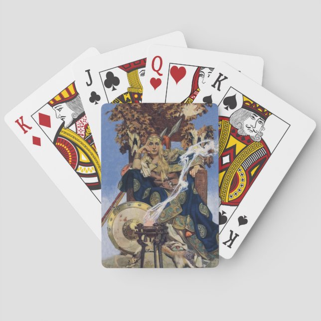 Drottning Maeve Krigardrottning Fantasykonst Spel Kort (Baksidan)