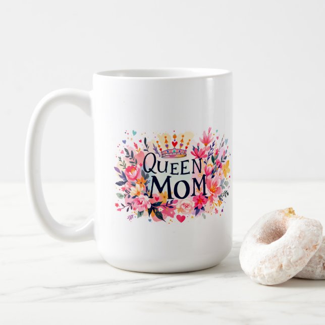 Drottning Mamma  Kaffemugg (Med munk)
