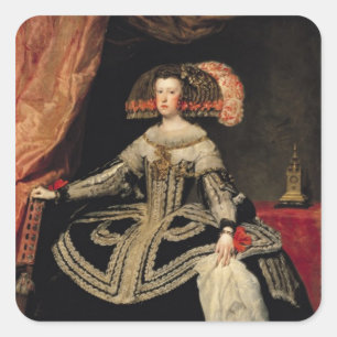 Drottning Maria Anna av Österrike, 1652 Fyrkantigt Klistermärke