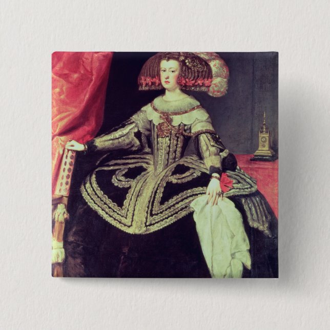 Drottning Mariana av Österrike c.1653 Knapp (Framsida)