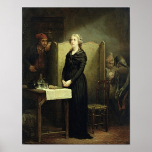 Drottning Marie Antoinette i Conciergerien Poster