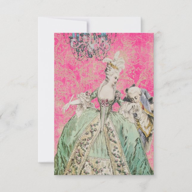 Drottning Marie Antoinette - Inbjudningar / RSVP (Framsida)