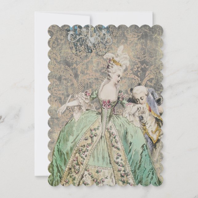 Drottning Marie Antoinette - Inbjudningar / RSVP (Framsida)