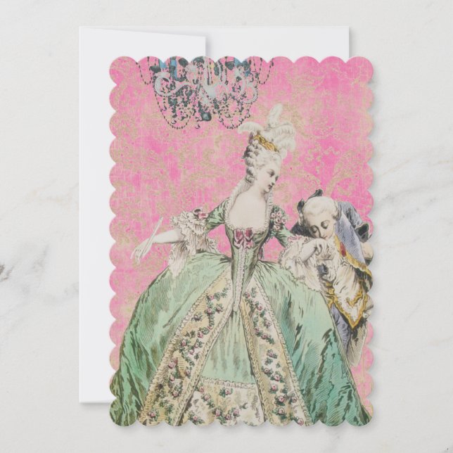 Drottning Marie Antoinette - Inbjudningar / RSVP # (Framsida)