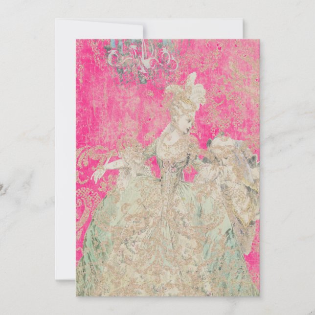 Drottning Marie Antoinette - Inbjudningar / RSVP (Framsida)