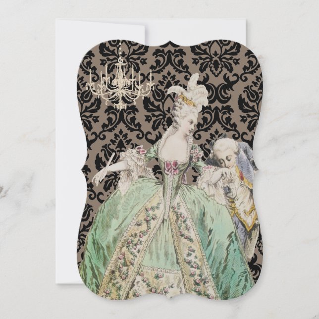 Drottning Marie Antoinette - Inbjudningar / RSVP  (Framsida)