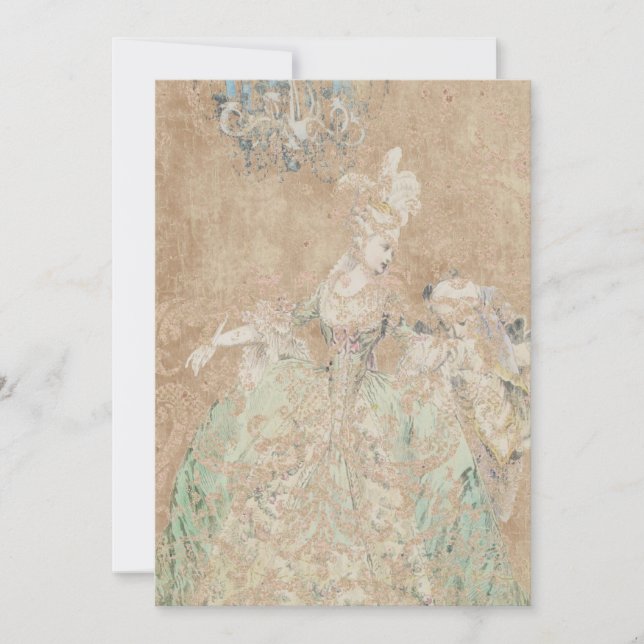 Drottning Marie Antoinette - Inbjudningar / Svarsl (Framsida)
