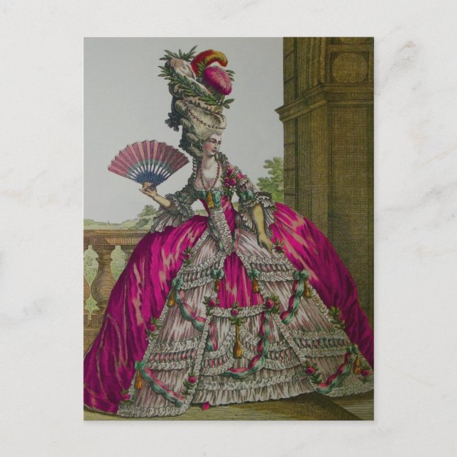 Drottning Marie Antoinette ~ vykort / inbjudningar (Framsida)
