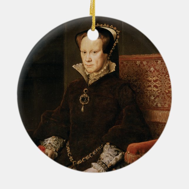 Drottning Mary mig av England Maria Tudor vid Julgransprydnad Keramik (Baksidan)