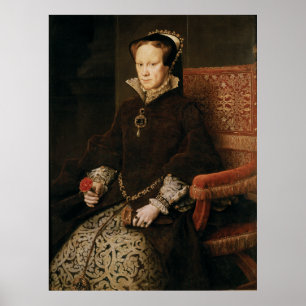 Drottning Mary mig av England Maria Tudor vid Poster