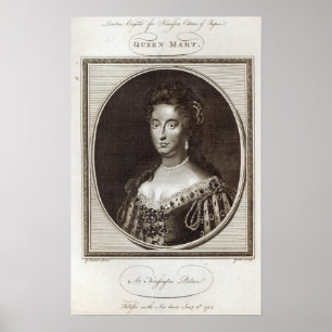 Drottning Mary på den Kensington slotten Poster