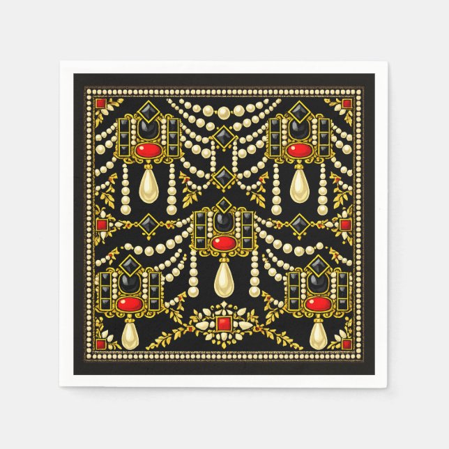 Drottning Mary Stuarts smycken inspirerad design  Pappersservett (Framsidan)