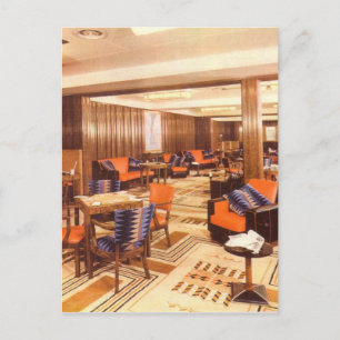 Drottning Mary, turistklassens rökrum Vykort