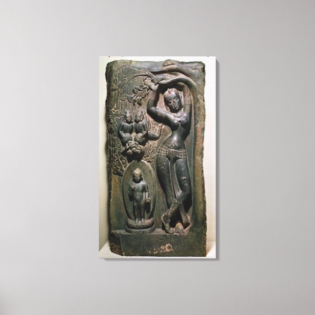 Drottning Maya ge födelse till framtida Buddha Canvastryck (Framsida)
