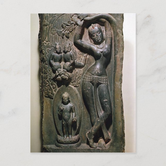Drottning Maya ge födelse till framtida Buddha Vykort (Framsida)