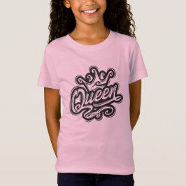 Drottning Med Krona, Typografi Design T Shirt