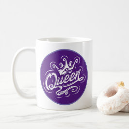 Drottning med Krona, typografi Kaffemugg